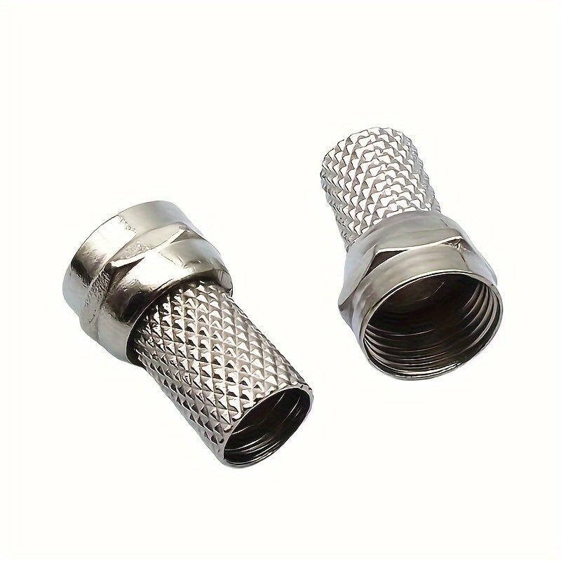 Compact Zinc Alloy F Connector for Satellite TV - Self - Tightening Male to Female Adapter - Iftikhar Electric