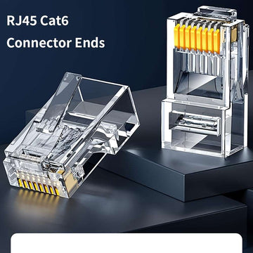 Gold - Plated Cat6 RJ45 Connector for Gigabit Ethernet Networking - Iftikhar Electric