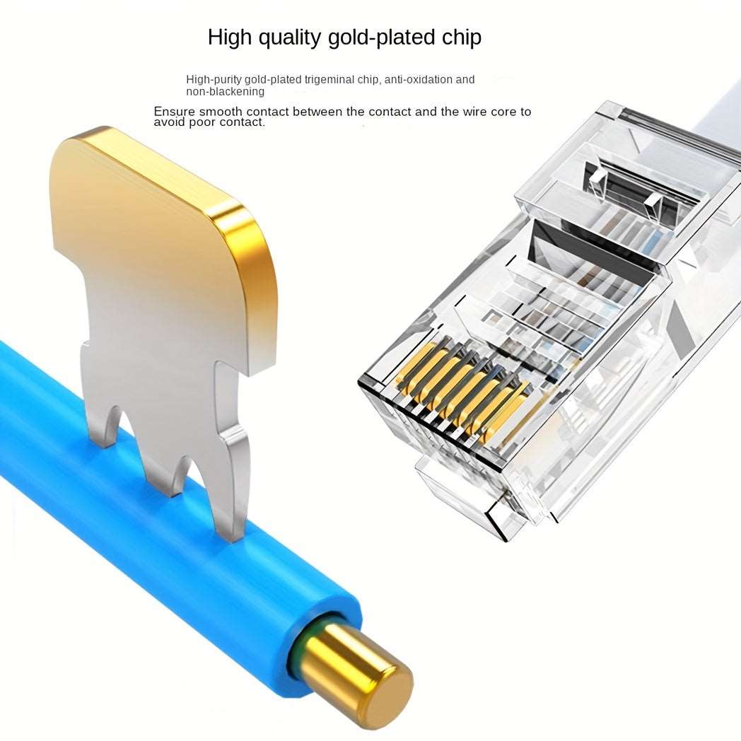 Gold - Plated Cat6 RJ45 Connector for Gigabit Ethernet Networking - Iftikhar Electric