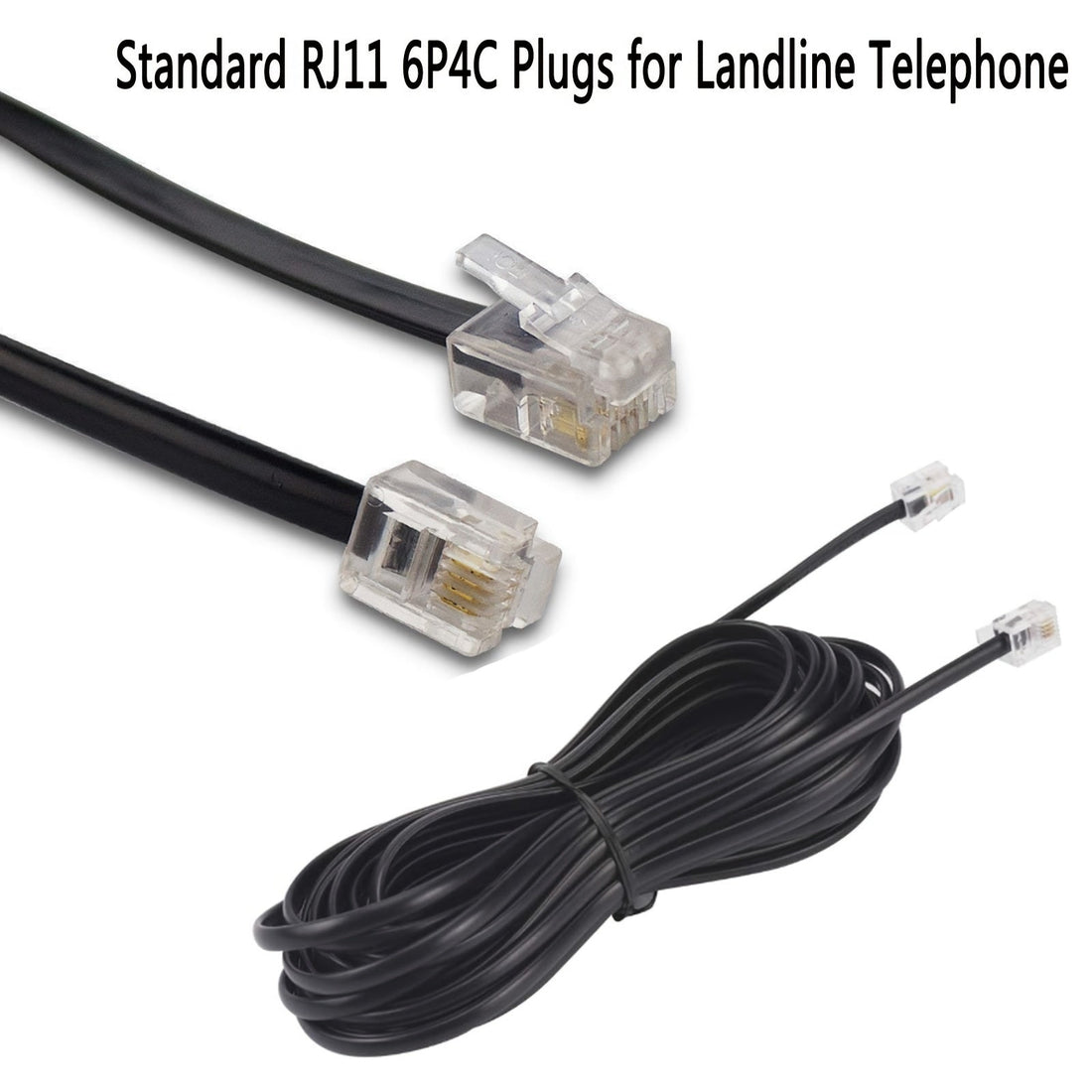 High - Quality Telephone Line Cord Extension Cable with Clips on Both Sides - Iftikhar Electric