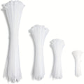 Pack of 12 Heavy - Duty White Nylon Cable Ties - Self - Locking for Indoor and Outdoor Use - Iftikhar Electric