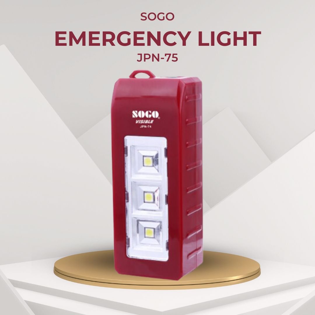 SOGO Emergency Light JPN - 75 – Rechargeable & Portable LED Emergency Lighting Solution - Iftikhar Electric