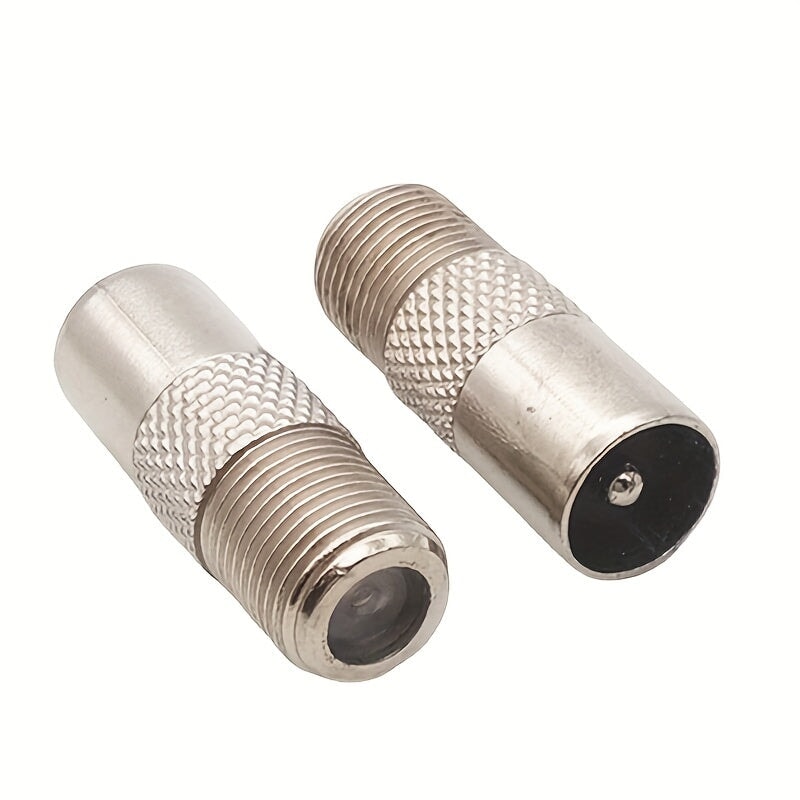 TV Pin Aerial Coaxial Cable F Connector Adapter - Female F Socket to Male Coax Plug Cable Wire Accessories Iftikhar Electric 